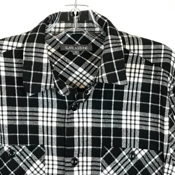 Slate & Stone Plaid Button Down Heavy Flannel Top - Picture 3 of 4